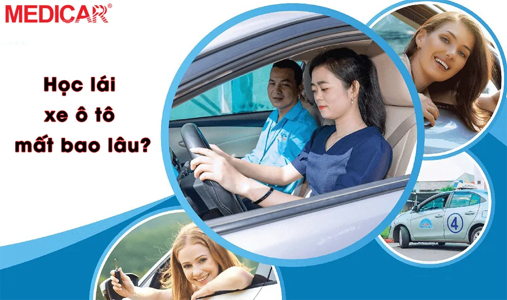 Học viên thực hành lái xe trên sân tập để đạt số kilomet quy định