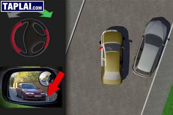 Học viên thực hành bài thi ghép xe ngang (đậu song song) tại sân sát hạch chuẩn bị cho kỳ thi B2