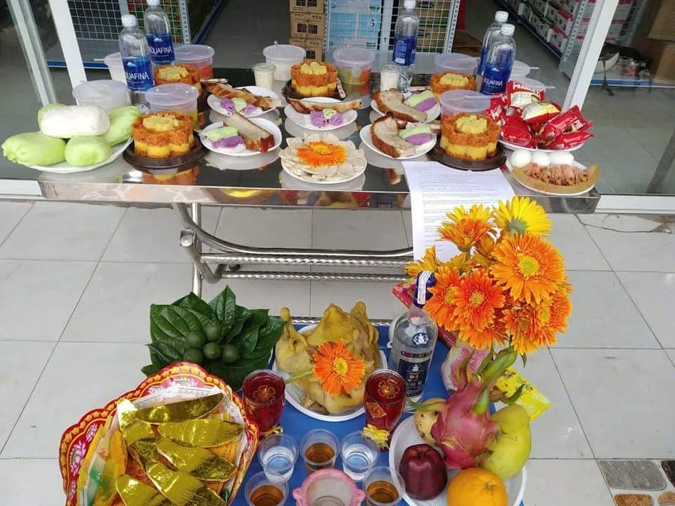 Mâm lễ cúng xe ô to mới mua