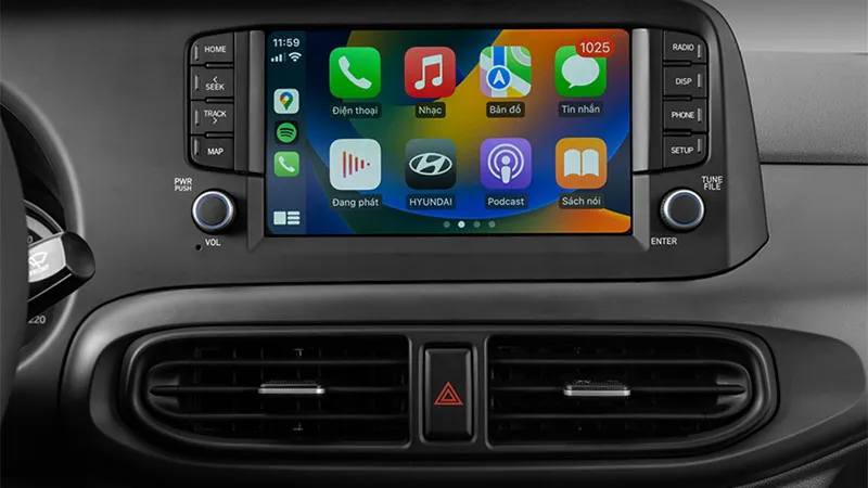 Tiện nghi mâm xe và hệ thống giải trí i10