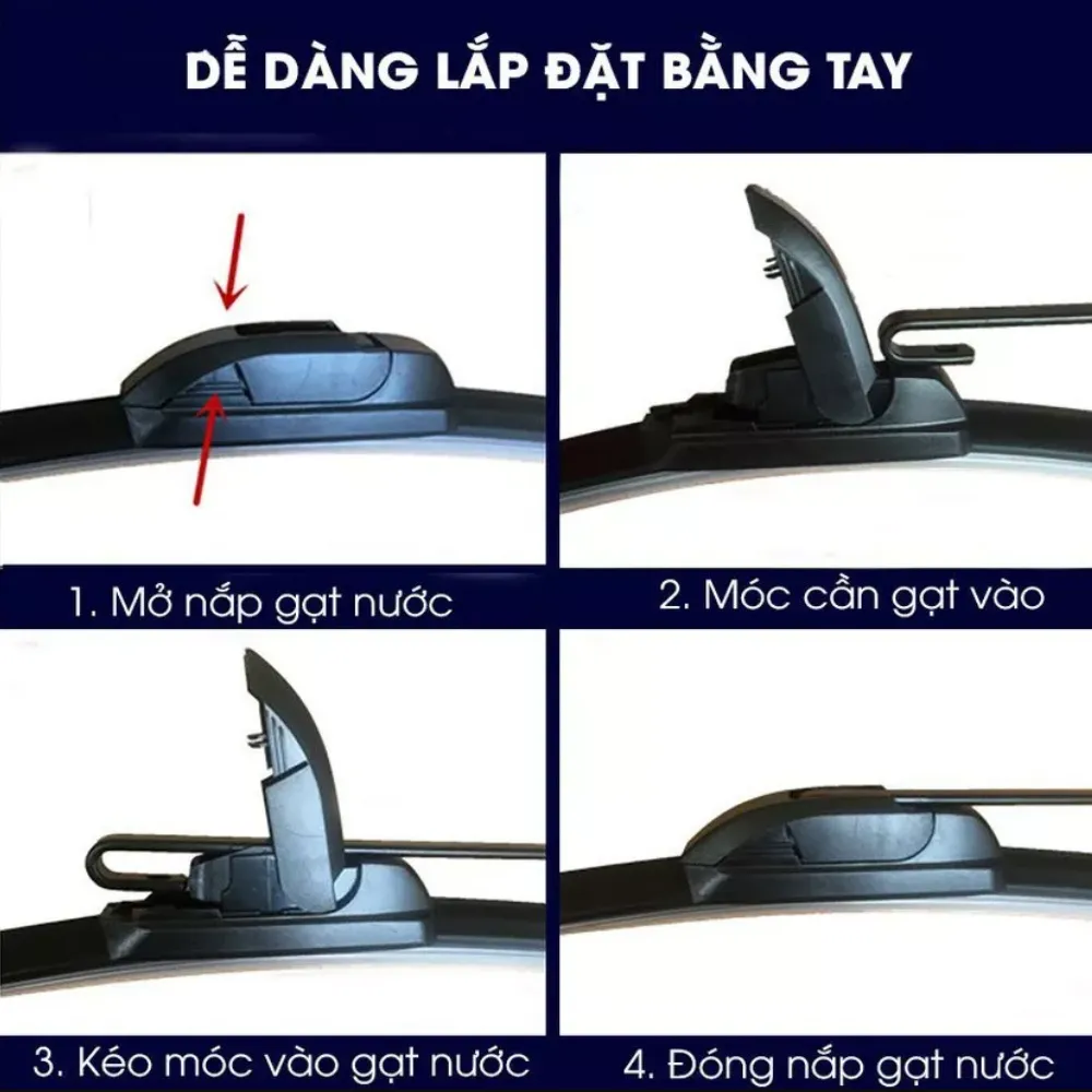 Minh Họa Các Bước Thay Thế Gạt Mưa Cho Xe Ô Tô Peugeot 2008