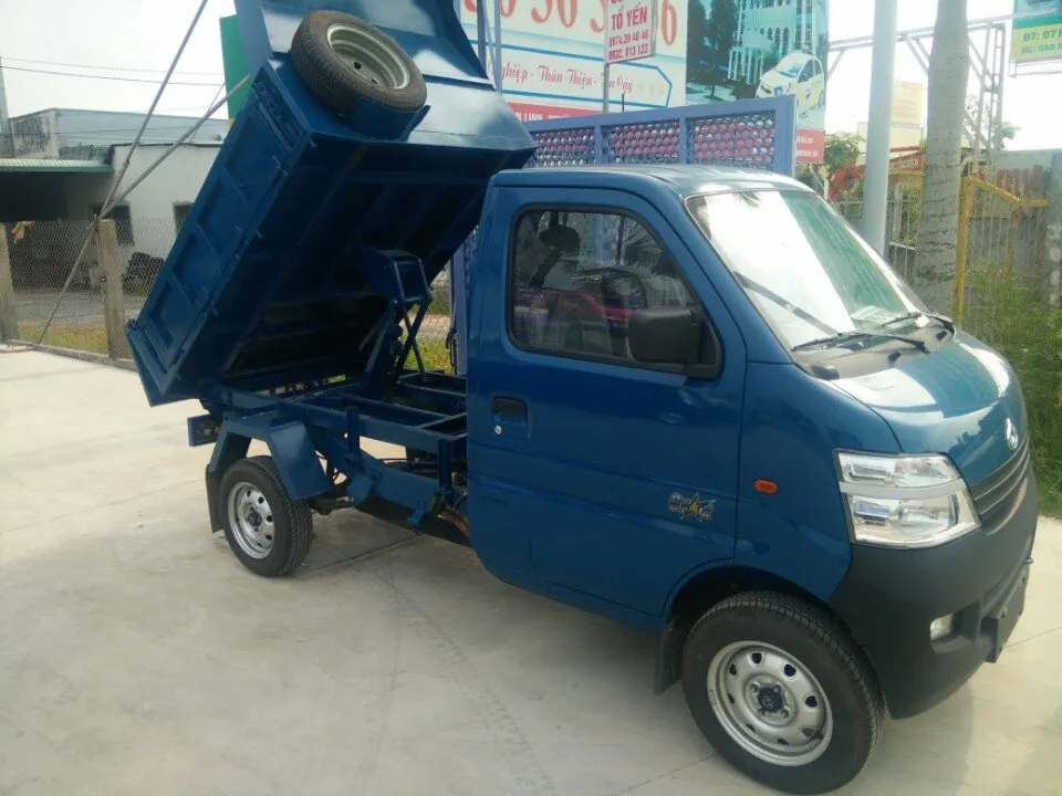 Phần đầu và cabin xe tải ben Veam Star 630kg, minh họa chất lượng lắp ráp xe thương mại tại Cần Thơ