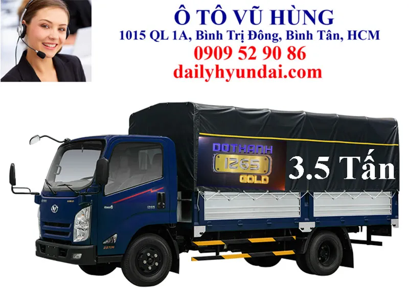 xe tải iz65 3.5 tấn đô thành mui bạt
