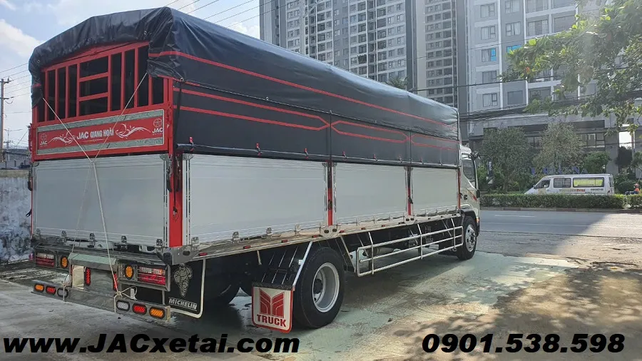 Quy cách thùng JAC N900Plus E5 đóng thùng bửng nhôm + Sàn Inox