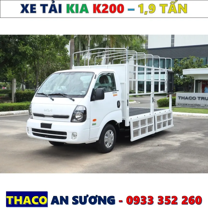 Xe tải Kia K200 mui bạt 5 bửng tại Thaco An Sương