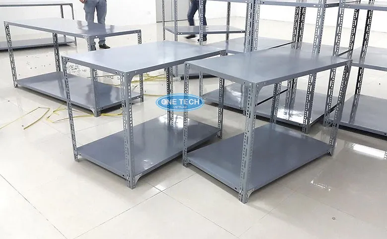 Kệ sắt v lỗ 2 tầng