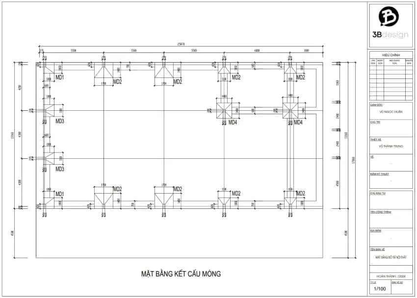 Kết cấu móng và sàn nhà xưởng gara ô tô đảm bảo chịu tải trọng lớn