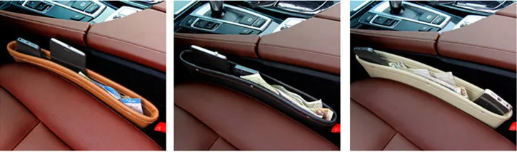 Khay để đồ khe ghế ô tô màu đen để điện thoại và ví