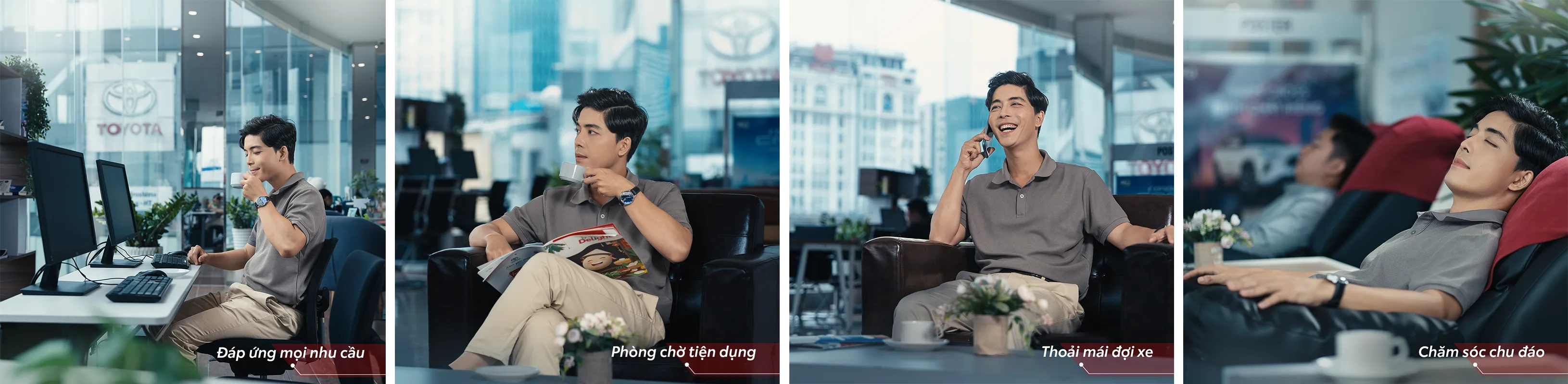 Khu vực phòng chờ tiện nghi dành cho khách hàng sử dụng dịch vụ Bảo Dưỡng Nhanh EM60