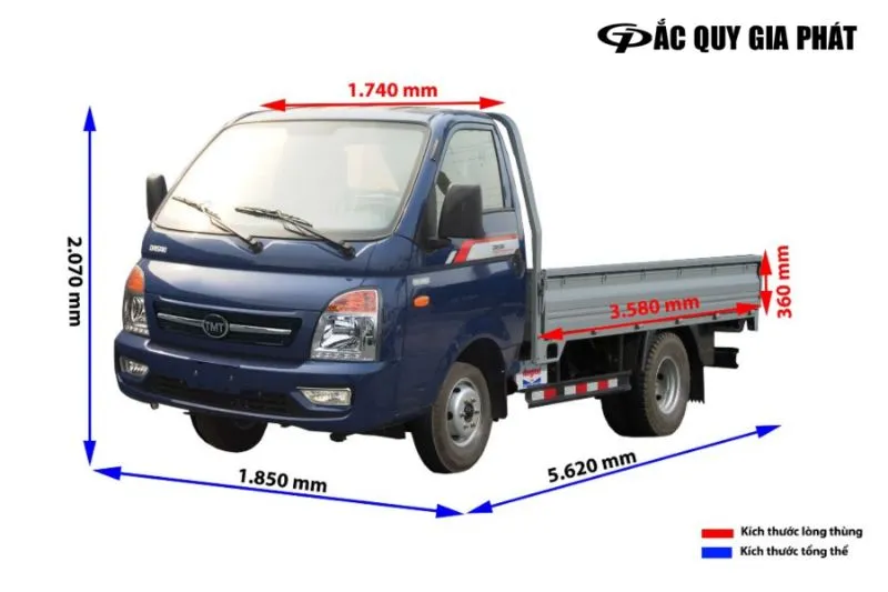 kích thước xe tải