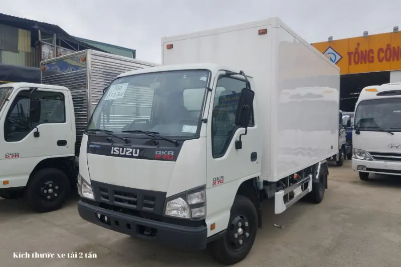 Kích thước xe tải 2 tấn
