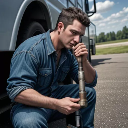 Kiểm tra áp suất hơi xe tải trước khi nạp