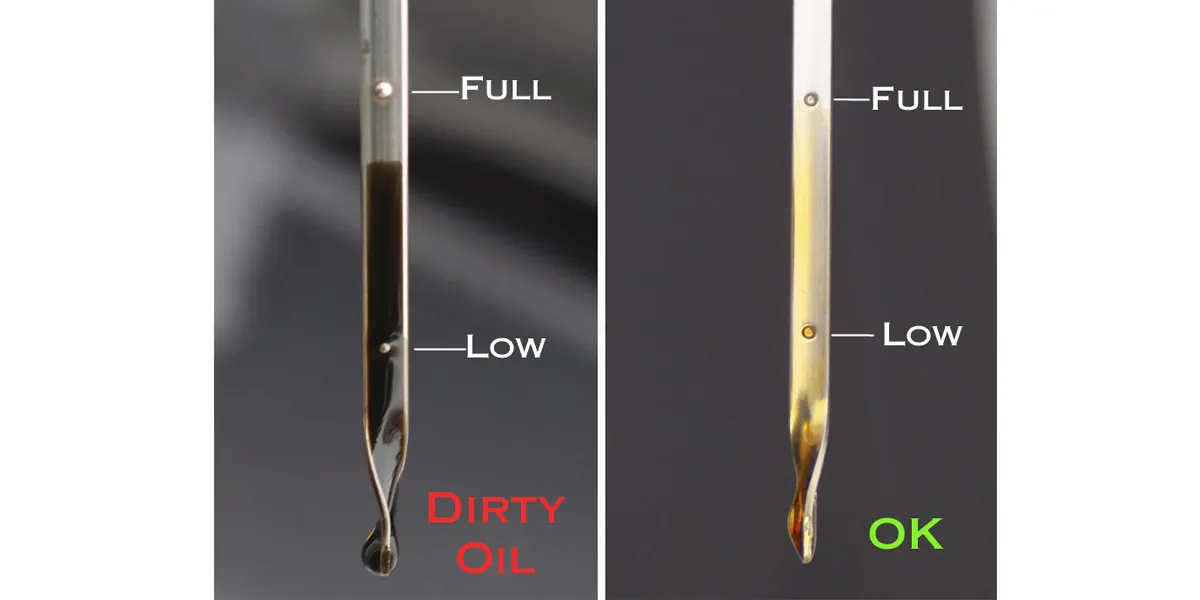 Đánh giá mức dầu qua vạch trên que thăm
