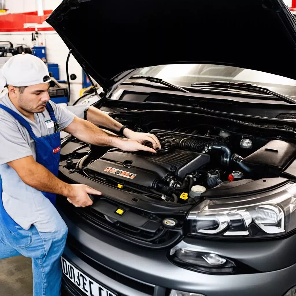 Kiểm tra khoang động cơ xe hơi