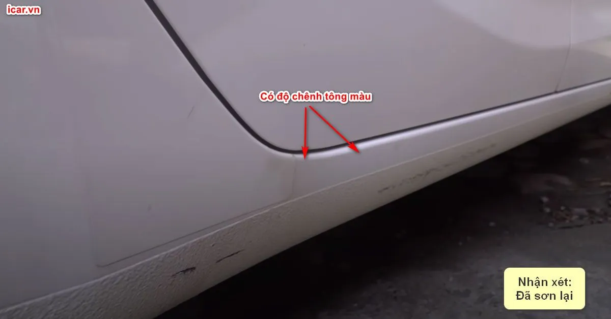 Kiểm tra màu sơn để biết xe đã sơn lại