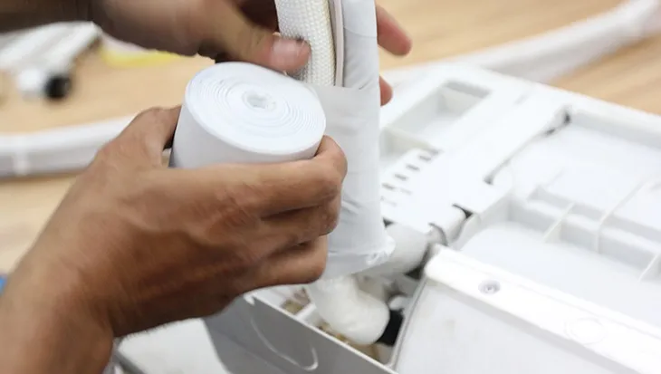 Lắp dây đồng và quấn cách nhiệt