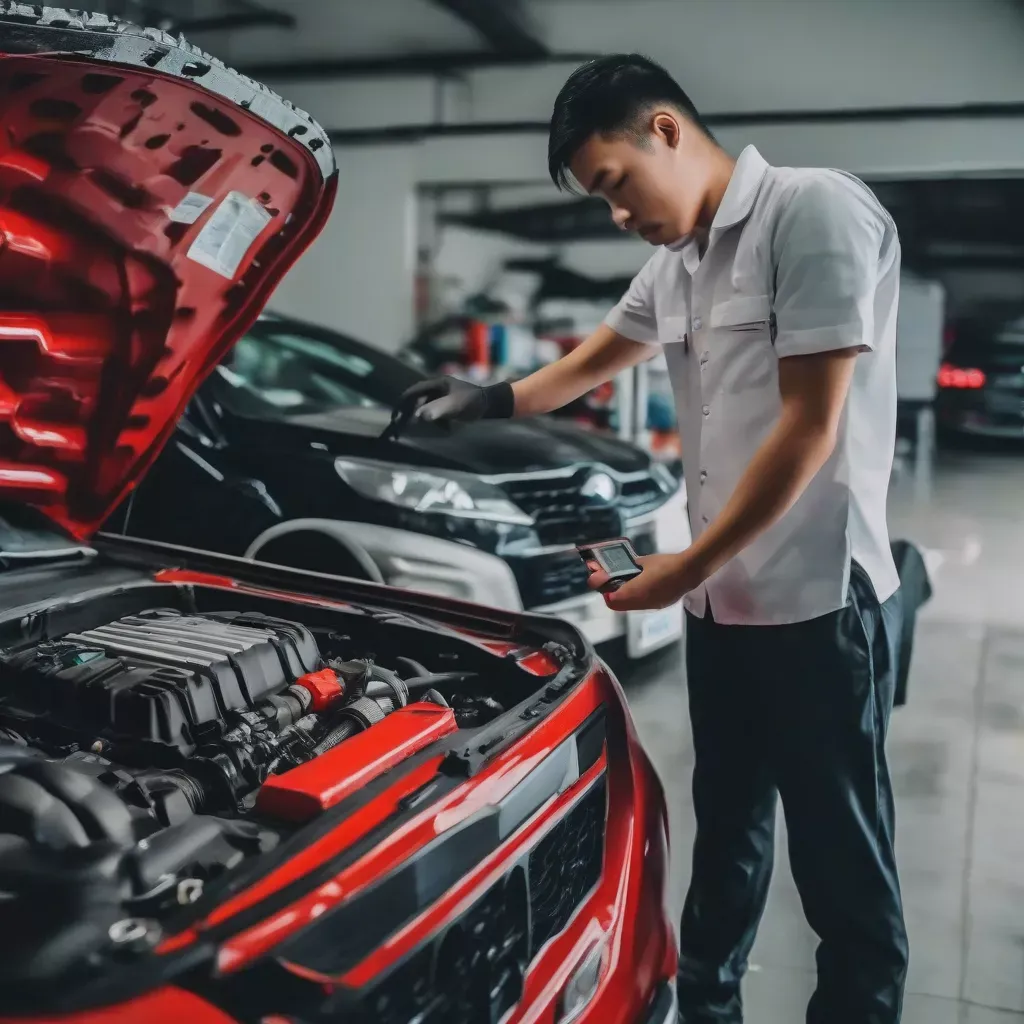Kỹ thuật viên sửa chữa ô tô tại Đà Nẵng