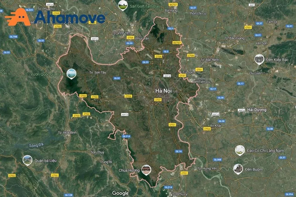 Khu vực địa lý vận tải tại Hà Nội