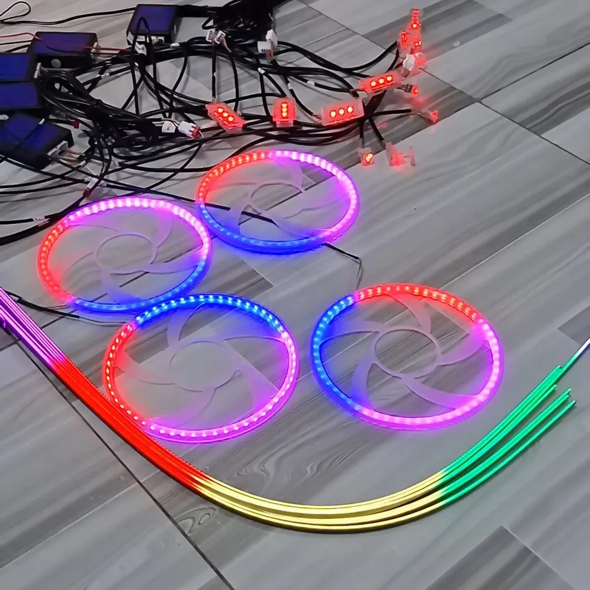 Đèn LED trang trí nội thất ô tô hiệu ứng nhấp nháy