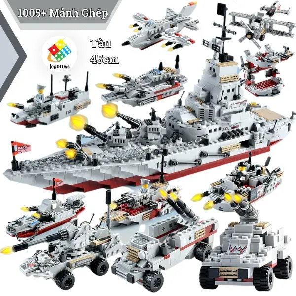 Mô hình tàu chiến chủ lực với 1005 mảnh ghép chi tiết hệ thống vũ khí