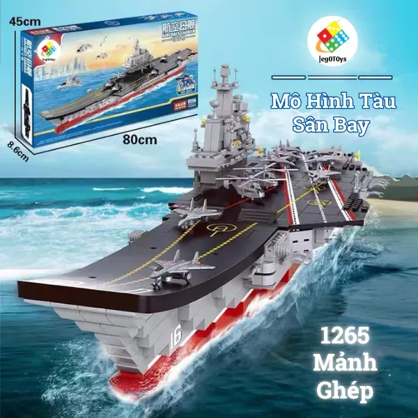 Hệ thống mặt boong trên mô hình tàu sân bay hiện đại 1265 chi tiết