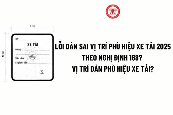 Vị trí dán phù hiệu xe tải trên kính lái