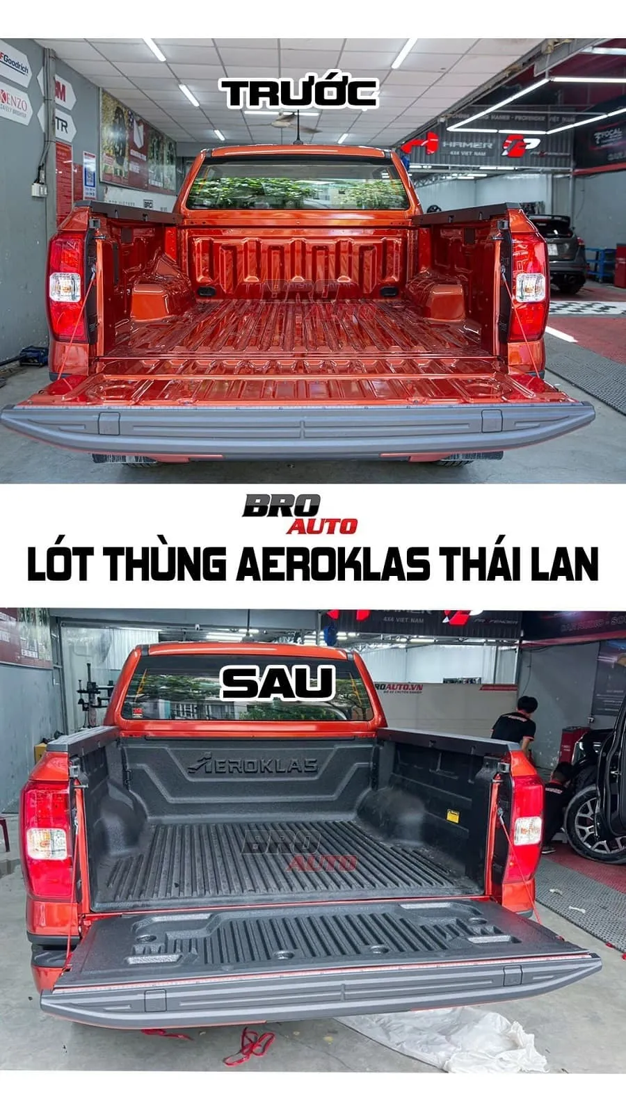 Lót thùng Aeroklas Thái Lan bảo vệ thùng xe