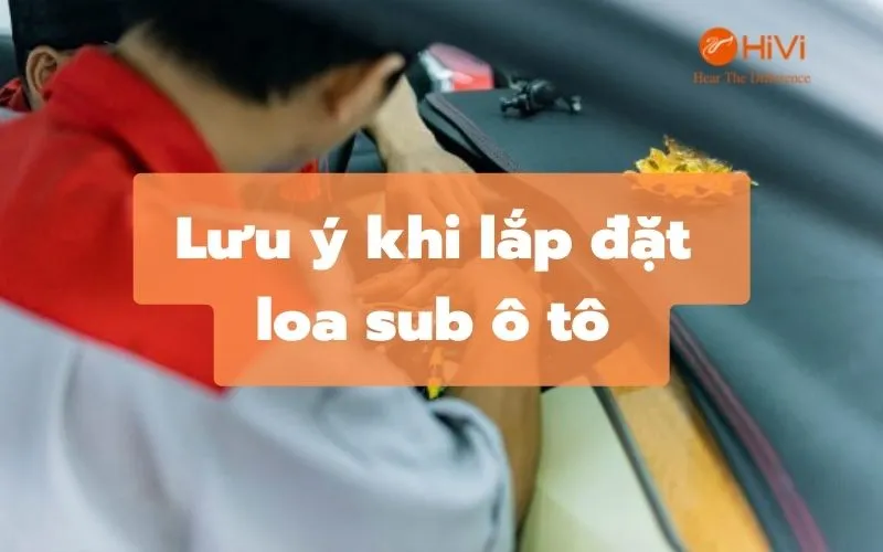 Hình ảnh minh họa các dây nối và lưu ý khi lắp đặt loa sub cho xe hơi