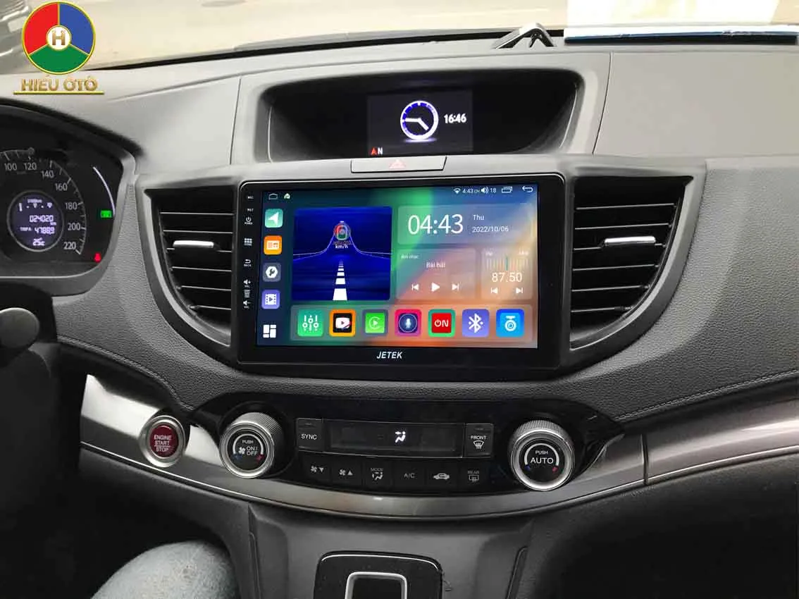Lắp đặt màn hình Android Jetek trên xe Honda CRV