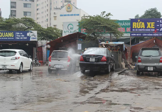 Mặt bằng tiệm rửa xe gần khu chung cư