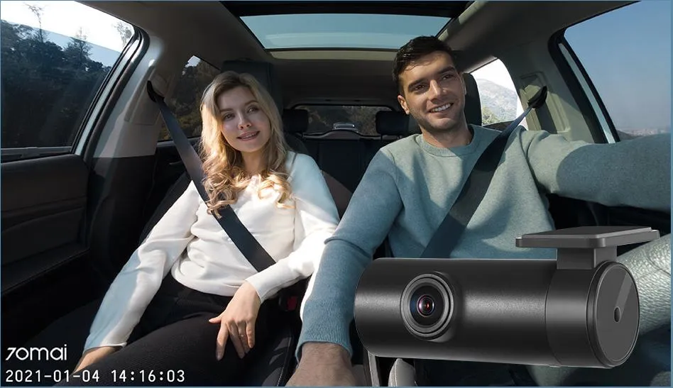 Camera 70mai FC02 ghi hình rõ nét với 6 đèn LED hồng ngoại