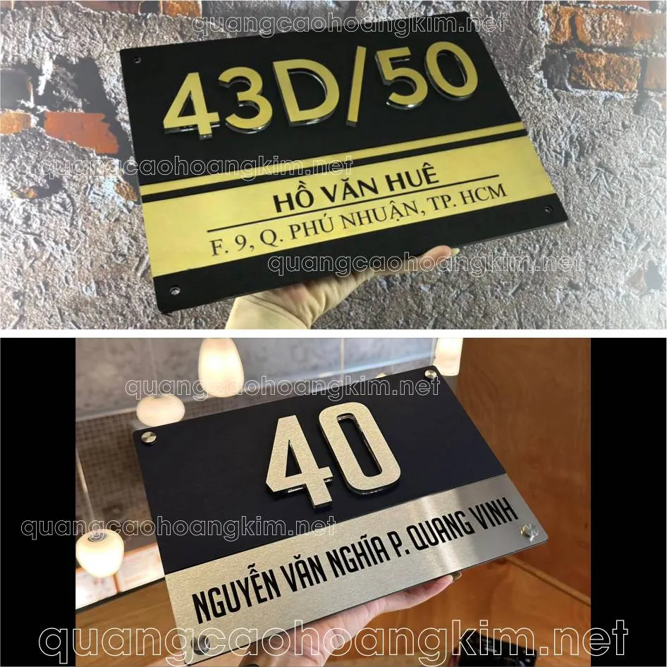 Mẫu biển số nhà hình tròn độc đáo, vật liệu kim loại