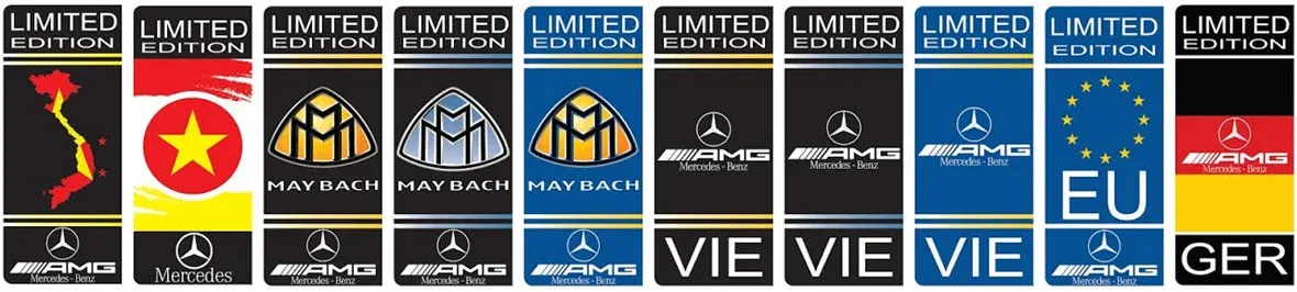 Mẫu cờ trang trí biển số xe ô tô hình 03