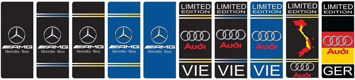 Mẫu cờ trang trí biển số xe ô tô hình 04