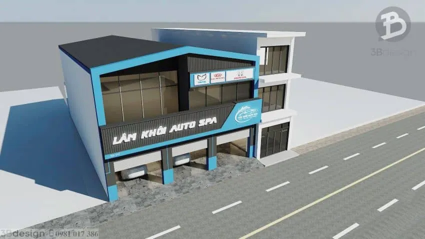 Thiết kế xưởng gara ô tô chuyên nghiệp, hiện đại, tối ưu công năng
