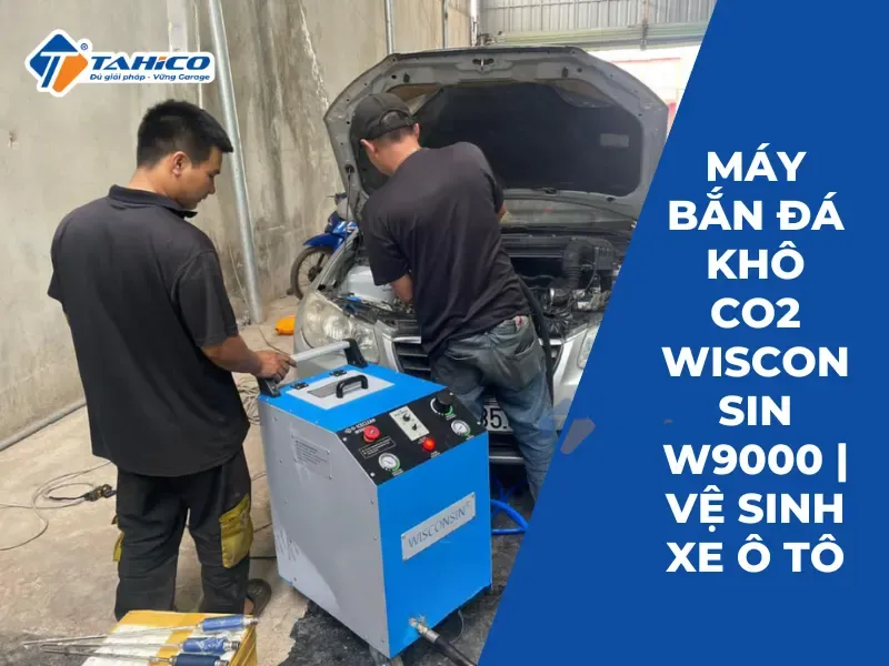 Máy bắn đá khô CO2 Wisconsin W9000 với dây phun và súng phun chuyên dụng