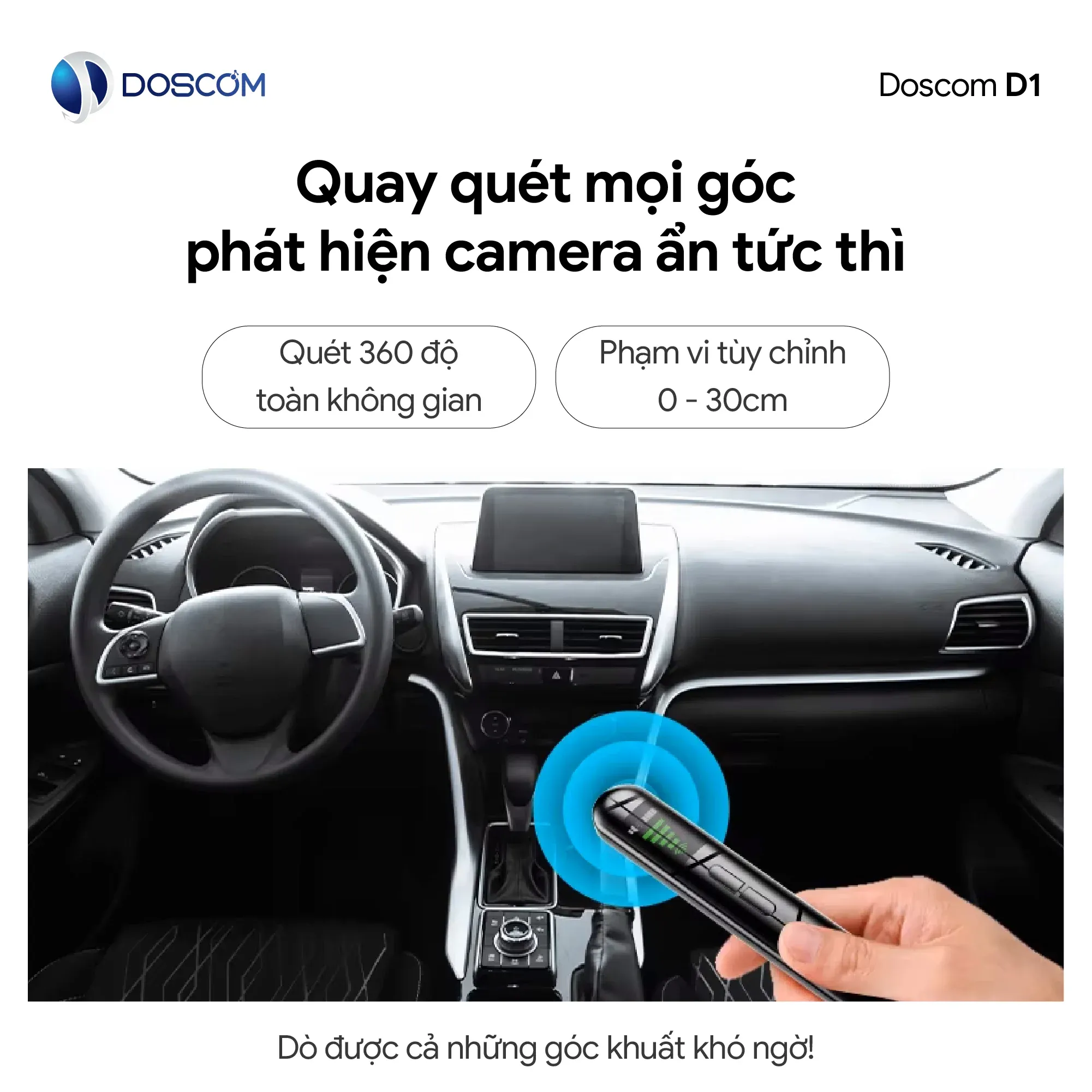 Phát hiện máy dò bên trong xe hiệu quả, dễ dàng hơn nhờ máy dò