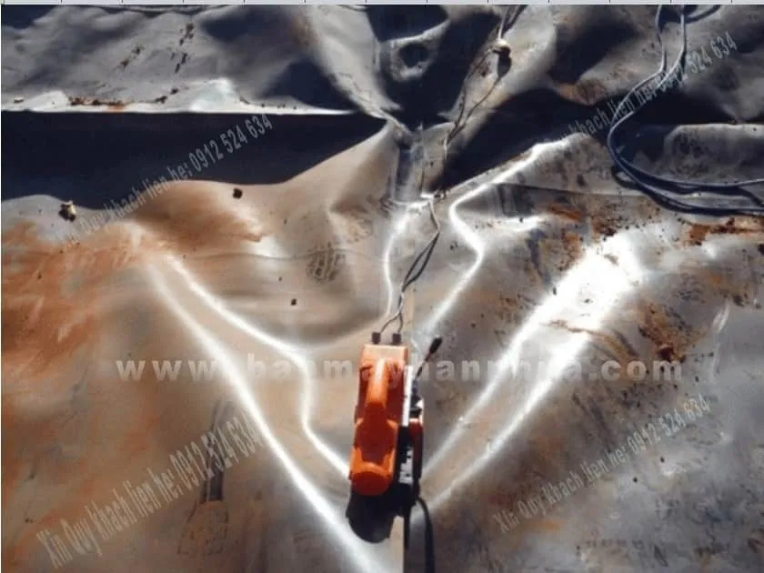 Kỹ thuật hàn bạt HDPE bằng máy RFT 501 tại ao nuôi tôm