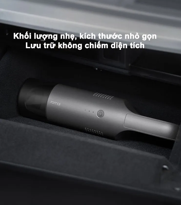 Máy hút bụi cầm tay Xiaomi 70mai PV02 dễ dàng sử dụng với 1 phím nhấn thông minh