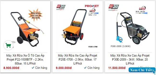 Máy rửa xe cao áp chuyên dụng cho tiệm