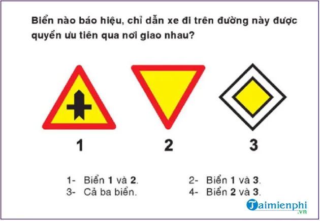 Hình ảnh tập hợp các biển báo giao thông cần ghi nhớ trong quá trình ôn thi lý thuyết B2