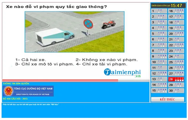 Hình ảnh minh họa tình huống sa hình giao thông phức tạp và thứ tự ưu tiên của các phương tiện
