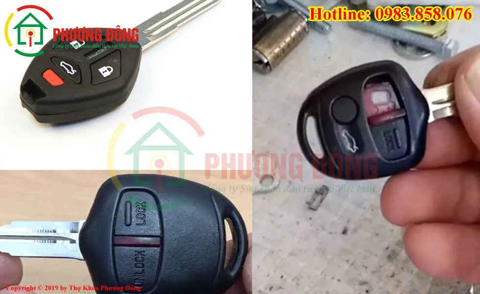 Các mẫu chìa khóa cơ Mitsubishi cần thay pin