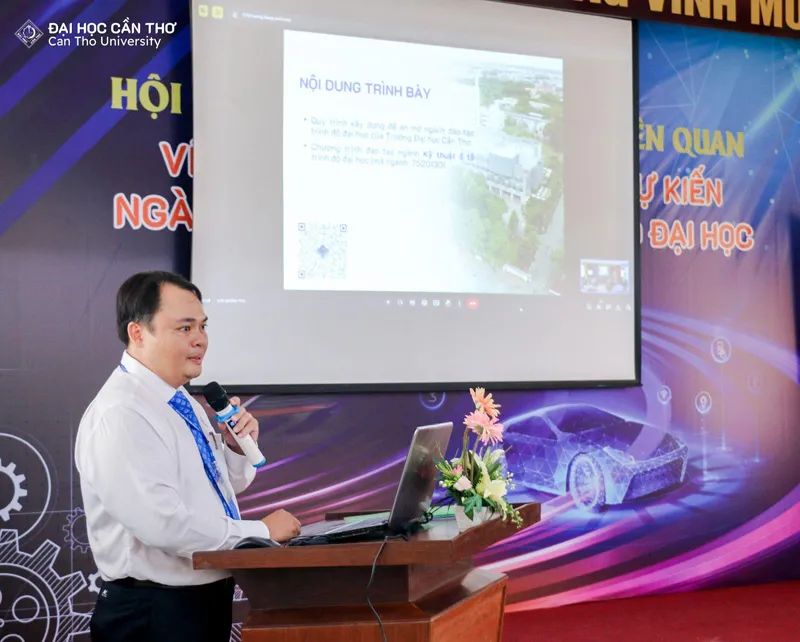 TS. Nguyễn Hữu Cường, Phó Trưởng khoa Kỹ thuật Cơ khí giới thiệu về chuyên ngành Kỹ thuật ô tô mới tại Đại học Cần Thơ