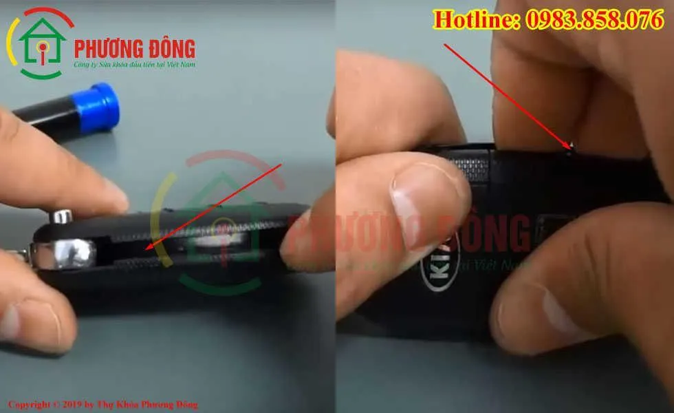 Tách nắp vỏ pin