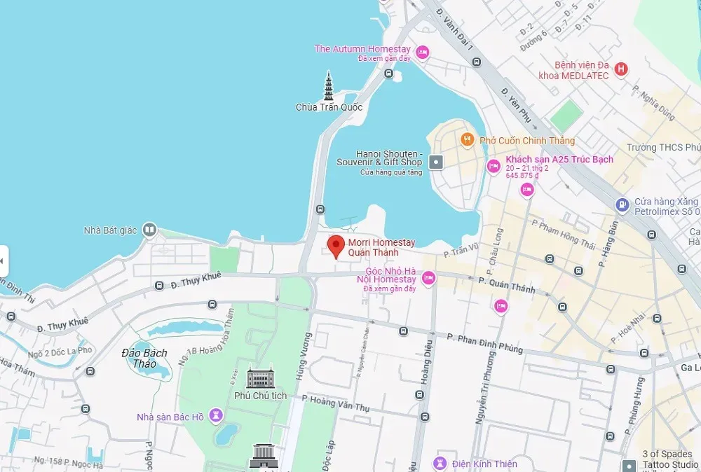 Morri Homestay Quán Thánh gần Hồ Tây, một không gian trong lành, tương tự như không khí trong xe sau khi giặt nệm xe ô tô