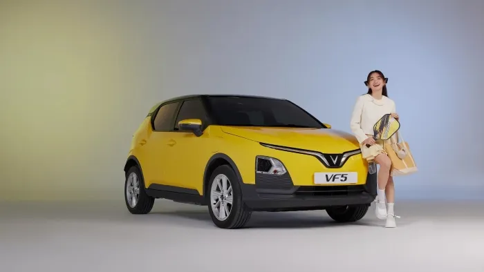 VinFast VF5 phiên bản màu vàng nổi bật và cá tính
