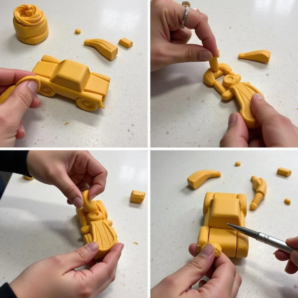 Các bước nặn mô hình xe ô tô chuyên nghiệp với chi tiết nội thất