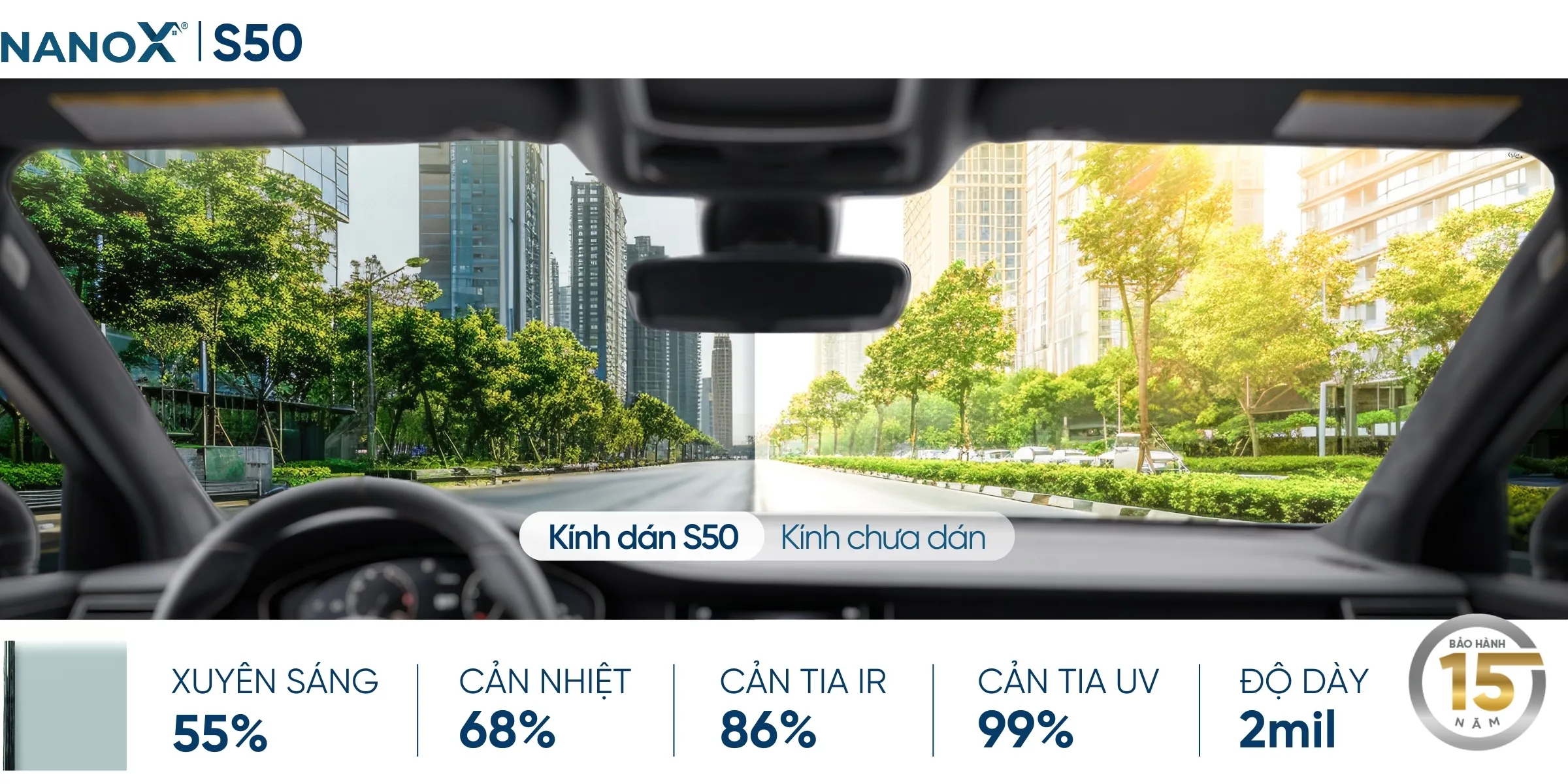 Mã phim cách nhiệt NanoX S50