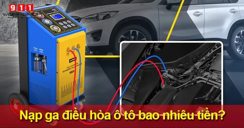 Quy trình nạp ga điều hòa ô tô chuyên nghiệp sau khi thực hiện cách kiểm tra ga điều hòa ô tô